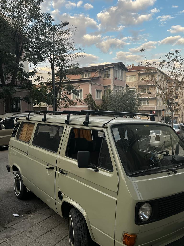 Volkswagen Transporter T3 1980-1990 Yagmur Oluklu Üst Tavan Taşıyıcı Ara Atkısı Paw Siyah 3 Adet