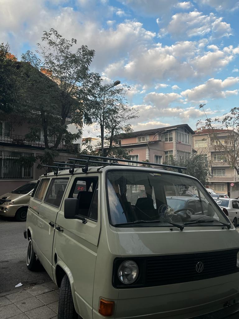 Volkswagen Transporter T3 1980-1990 Yagmur Oluklu Üst Tavan Taşıyıcı Ara Atkısı Paw Siyah 3 Adet