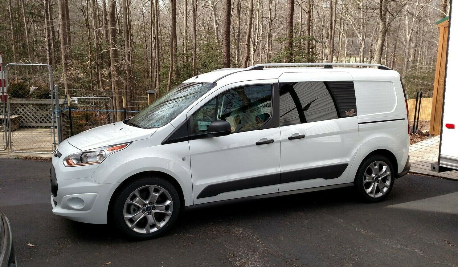 Ford Transit Connect 2013-2024 Araç Üstü Alüminyum Tavan Yan Rayları Plus Serisi Uzun Şase - Siyah