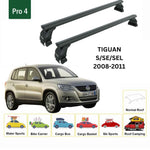 Volkswagen Tiguan 2008-2011 Oluksuz Üst Tavan Portbagaj Taşıyıcı Ara Atkısı Toros Serisi Pro 4 Siyah