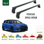 Ford Focus Hb (C346) 2011-2018 Oluksuz Üst Tavan Portbagaj Taşıyıcı Ara Atkısı Toros Serisi Pro 4 Siyah