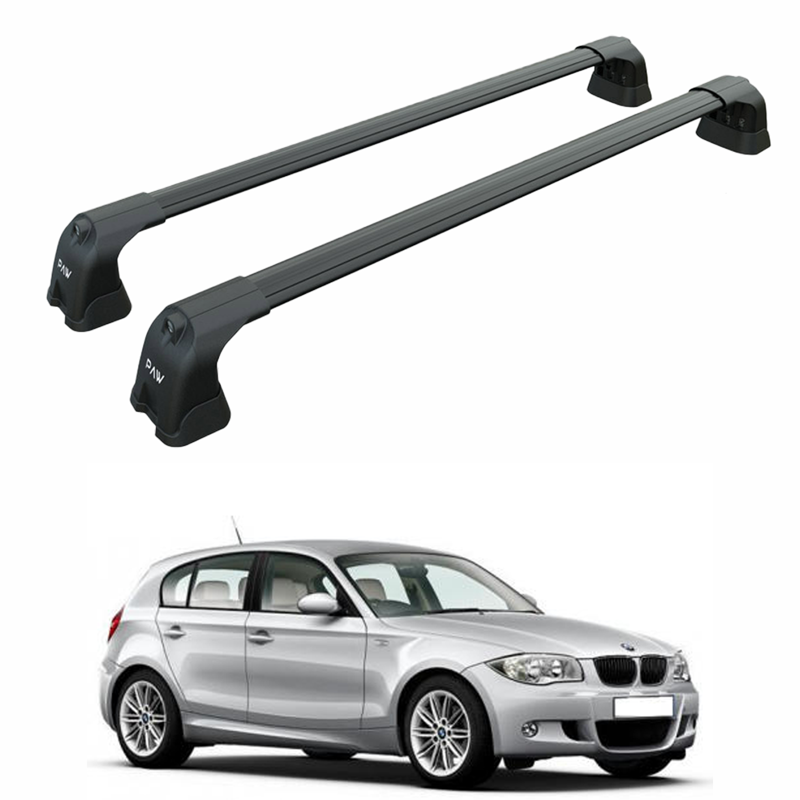 Bmw 1 Serisi F20 (2011-2019) Ara Atkı Portbagaj Taşıyıcı - Paw Pro 3 Siyah