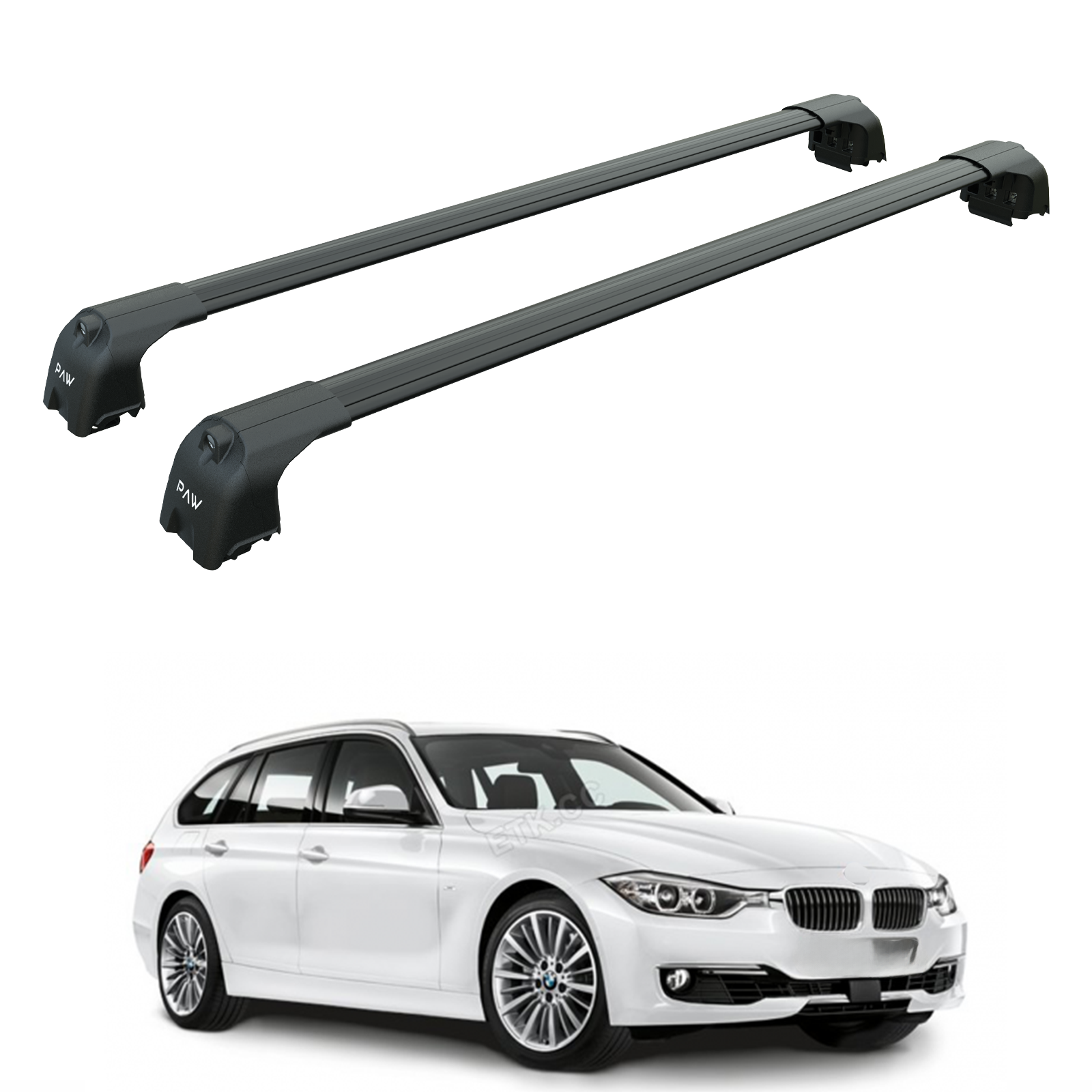 Bmw 3 Touring F31 2012-2019 Portbagaj Taşıyıcı Ara Atkisi - Ara Çubuk Paw Pro 2 Siyah