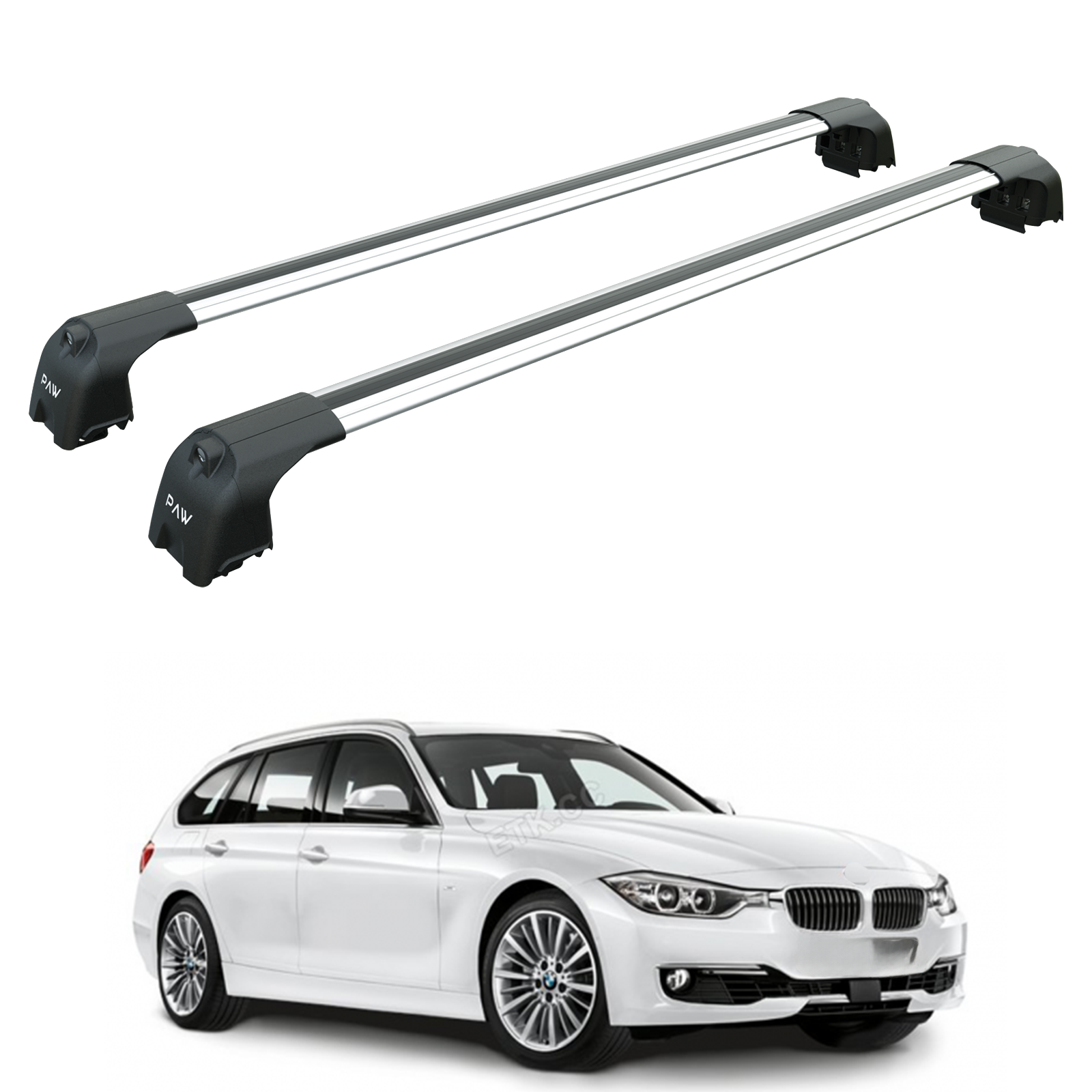 Bmw 3 Touring F31 2012-2019 Portbagaj Taşıyıcı Ara Atkisi - Ara Çubuk Paw Pro 2 Gri