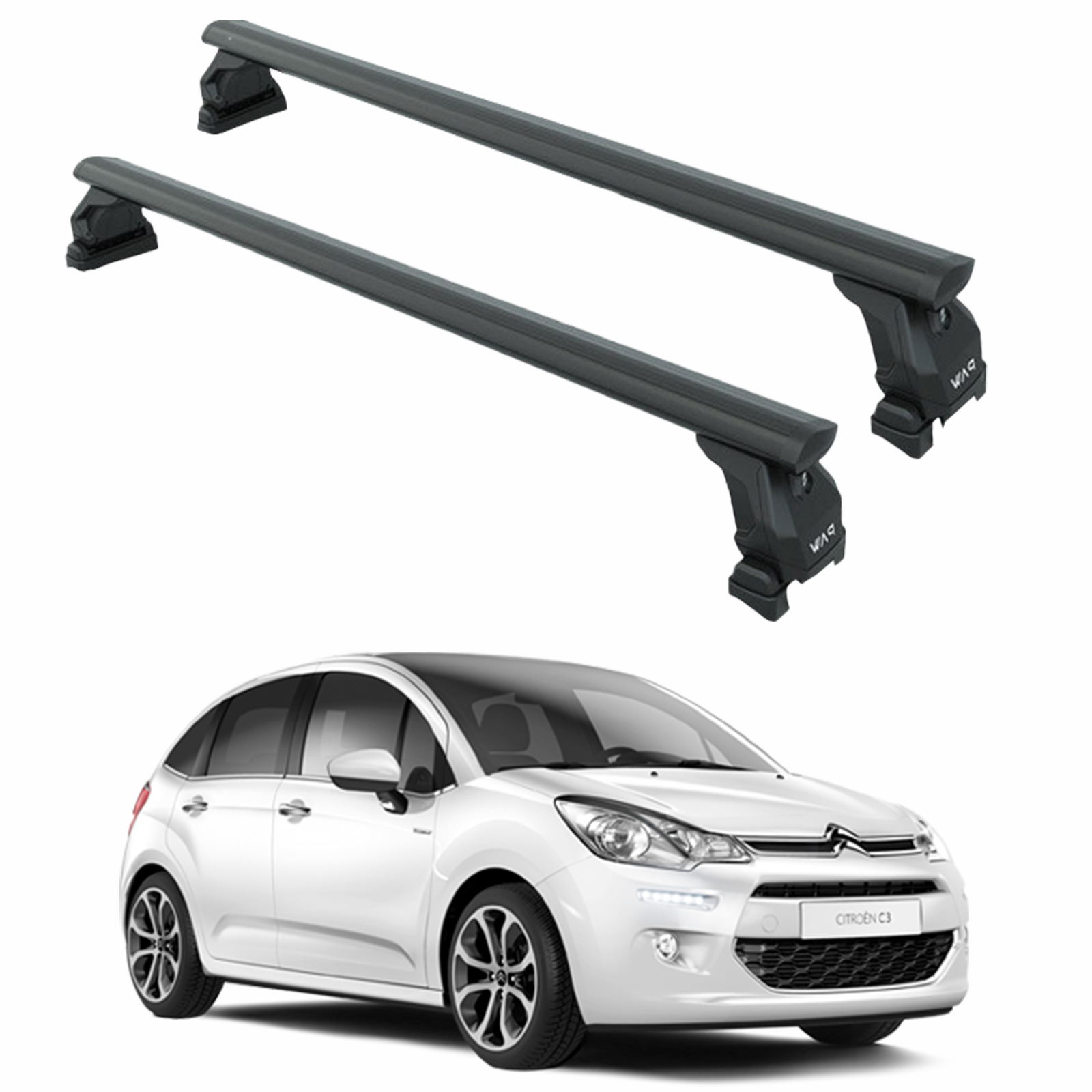 Citroen C3 A51 2009-2016 Tavan Taşıyıcı Ara Barlar – Vidalı Montaj