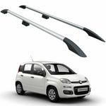 Fiat Panda 319 2011-2025 Araç Üstü Alüminyum Tavan Yan Rayları Plus Serisi - Gri