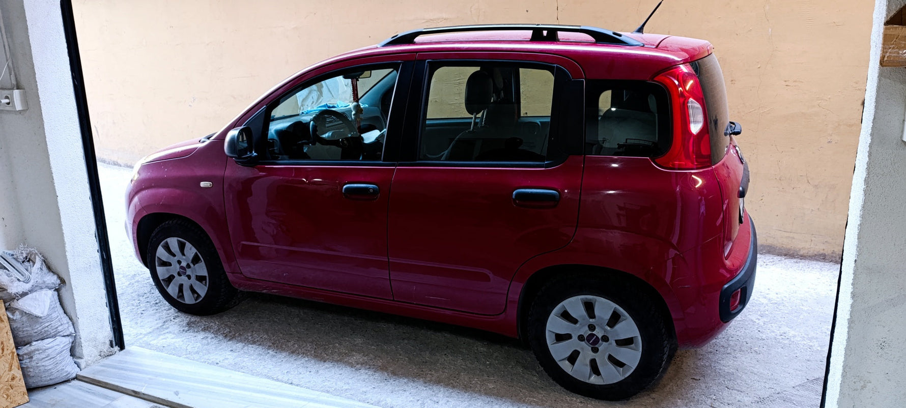 Fiat Panda 319 2011-2025 Araç Üstü Alüminyum Tavan Yan Rayları Plus Serisi - Siyah