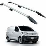 Opel Vivaro (MK3) 2019-2025 Uzun Şase Araç Üstü Alüminyum Tavan Yan Rayları Plus Serisi - Gri