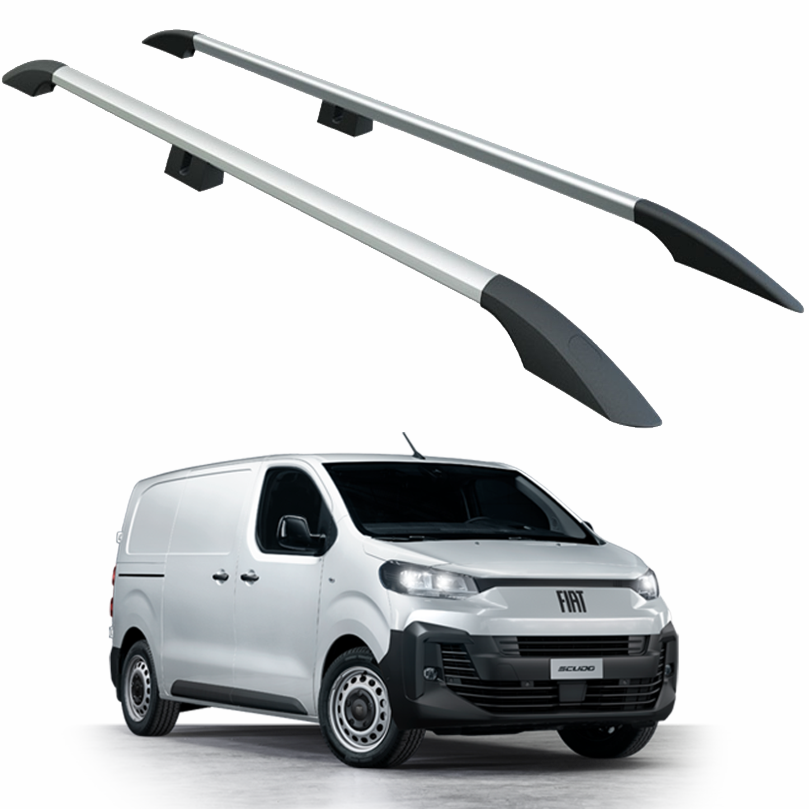 Opel Vivaro (MK3) 2019-2025 Uzun Şase Araç Üstü Alüminyum Tavan Yan Rayları Plus Serisi - Gri