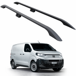 Peugeot Expert Mk3 Uzun Şase L3 2016-2025 Araç Üstü Alüminyum Tavan Yan Rayları Plus Serisi - Siyah