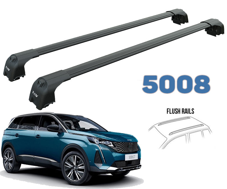 Peugeot 5008 2017-2024 Portbagaj Taşıyıcı Ara Atkisi - Ara Çubuk Paw Pro 2 Siyah