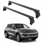 Porsche Cayenne (9PA) 2002-2010 Tavan Taşıyıcı Ara Barlar Vidalı Montaj, Pro 6 Siyah