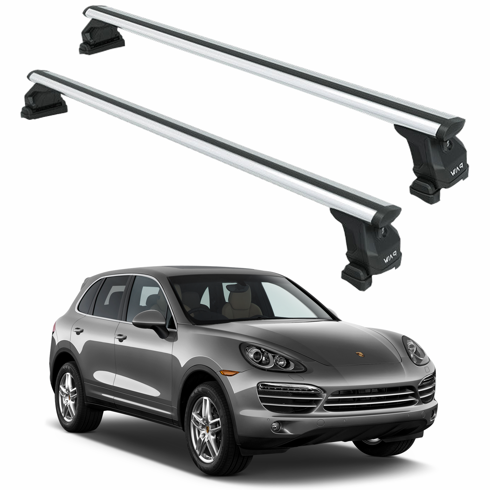 Porsche Cayenne (9PA) 2002-2010 Tavan Taşıyıcı Ara Barlar Vidalı Montaj, Pro 6 Gri