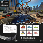 Paw BMW 7 Serisi (E38) 1994-2001 Ara Atkı Portbagaj Taşıyıcı Pro 3 Siyah