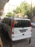 Mercedes Vito W639 Uzun Şase 2003-2014 Araç Üstü Alüminyum Tavan Yan Rayları Plus Serisi - Siyah