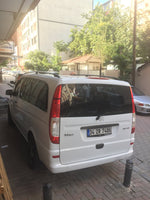 Mercedes Vito W638 1996-2003 Araç Üstü Alüminyum Tavan Yan Rayları Plus Serisi - Gri