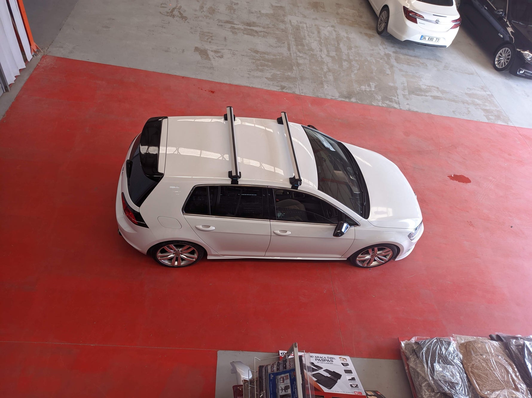 Volkswagen Golf 5D (Mk6) 2008-2012 Oluksuz Üst Tavan Portbagaj Taşıyıcı Ara Atkısı Toros Serisi Pro 4 Gri