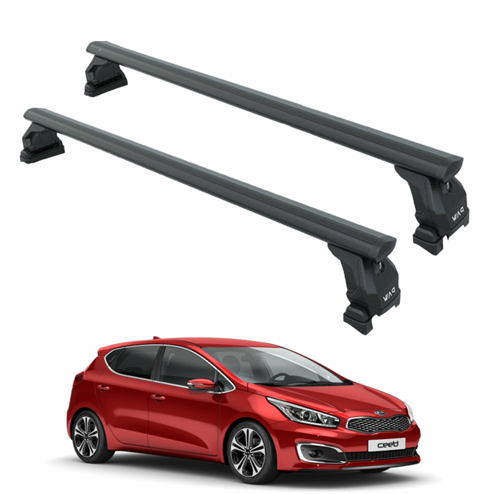 Kia Ceed 2012-2018 Portbagaj Taşıyıcı Ara Atkı Aparatı Paw Pro 3 Siyah