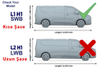 Ford Transit Custom L1 Kısa (2023-2026) Alüminyum Tavan Rayları, Plus - Gri