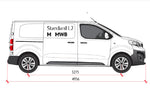 Citroen Jumpy Mk3 2016-2025 Kısa Şase Araç Üstü Alüminyum Tavan Yan Rayları Plus Serisi - Gri