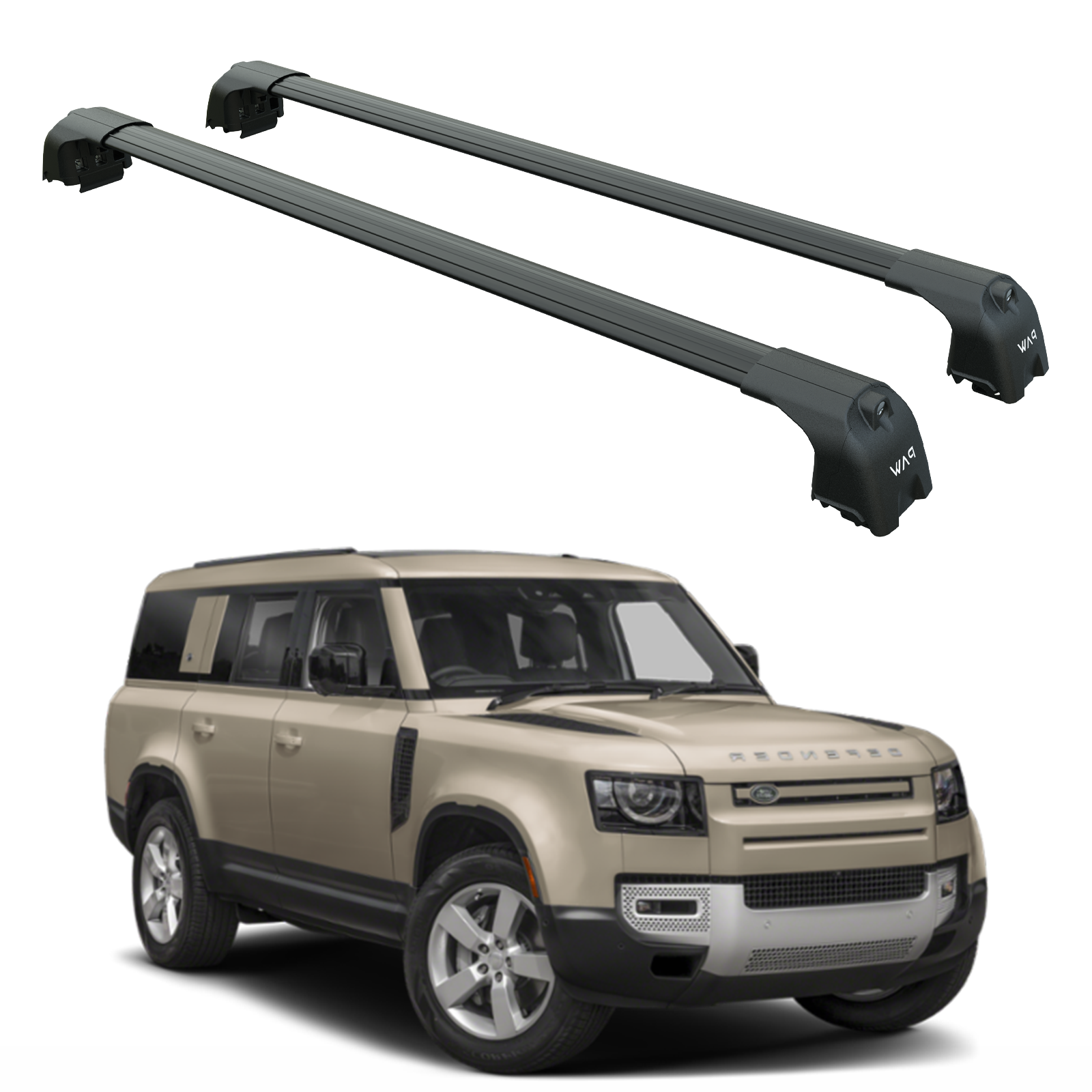 Land Rover Defender 130 2020-2026 Roof Rack Cross Bars T Slot Rail Siyah