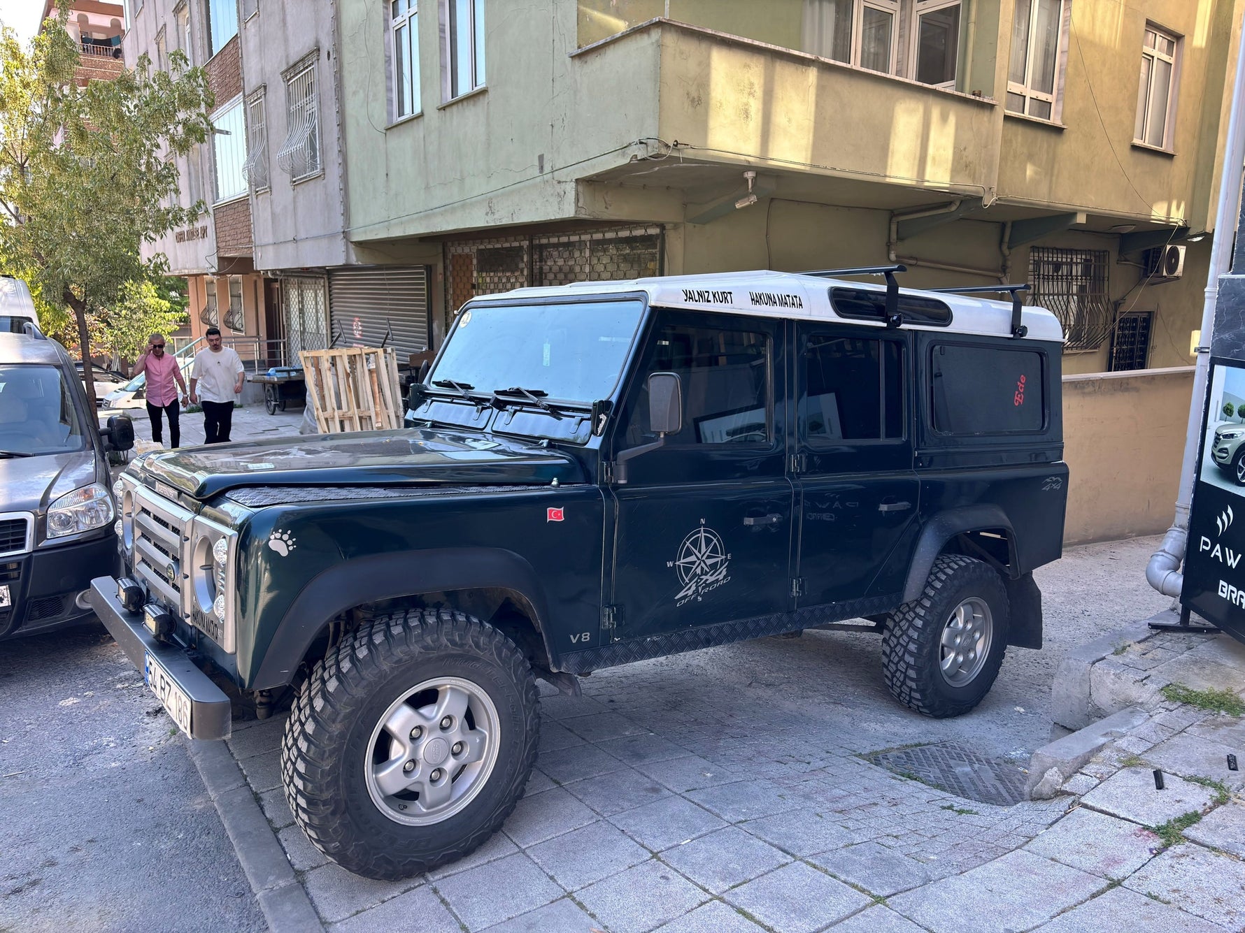 Land Rover Defender 110 1993-2020 Yagmur Oluklu Üst Tavan Taşıyıcı Ara Atkısı Paw Gri