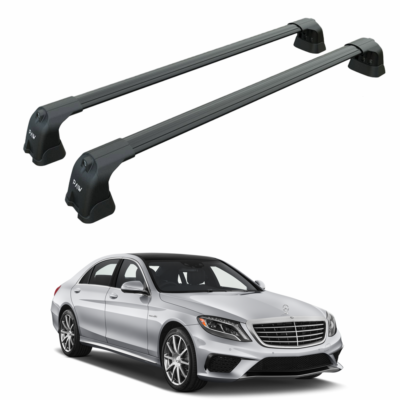 Mercedes S-Class W222 2014-2020 Portbagaj Taşıyıcı Ara Atkı Aparatı Paw Pro 3 Siyah