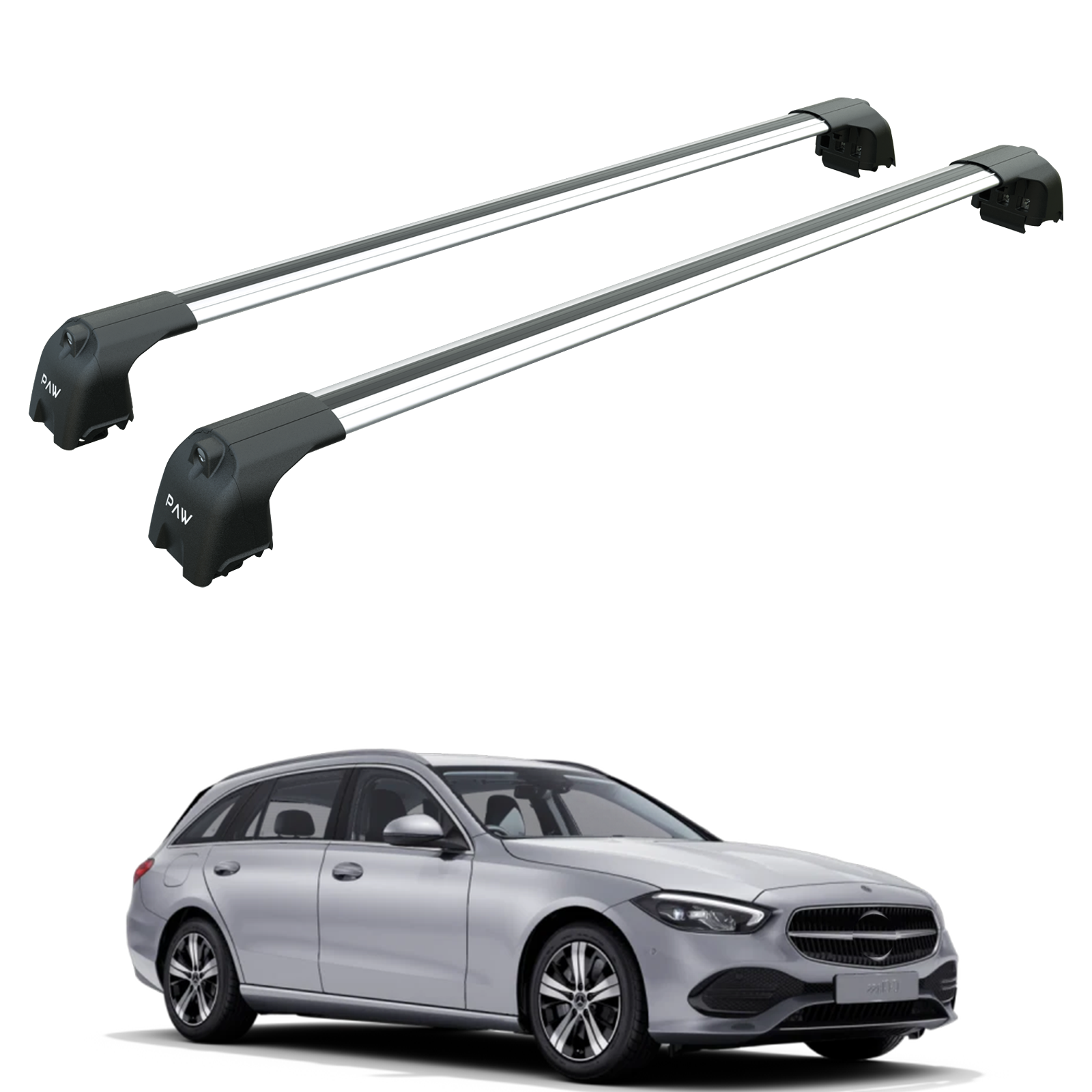 Mercedes C Estate S206 2021-2025 Portbagaj Taşıyıcı Ara Atkisi - Ara Çubuk Paw Pro 2 Gri