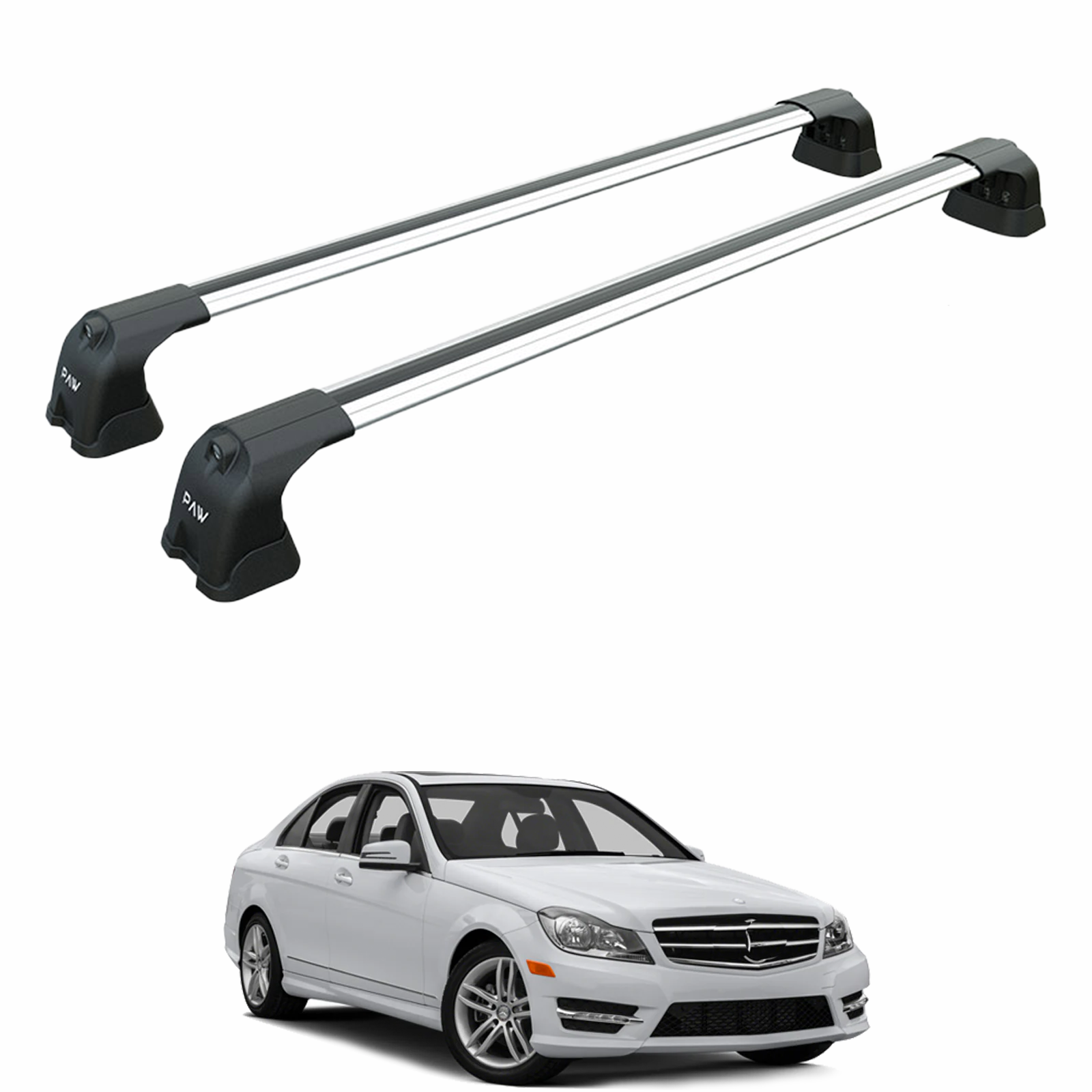 Mercedes C Sedan W204 2007-2014 Portbagaj Taşıyıcı Ara Atkı Aparatı Paw Pro 3 Gri