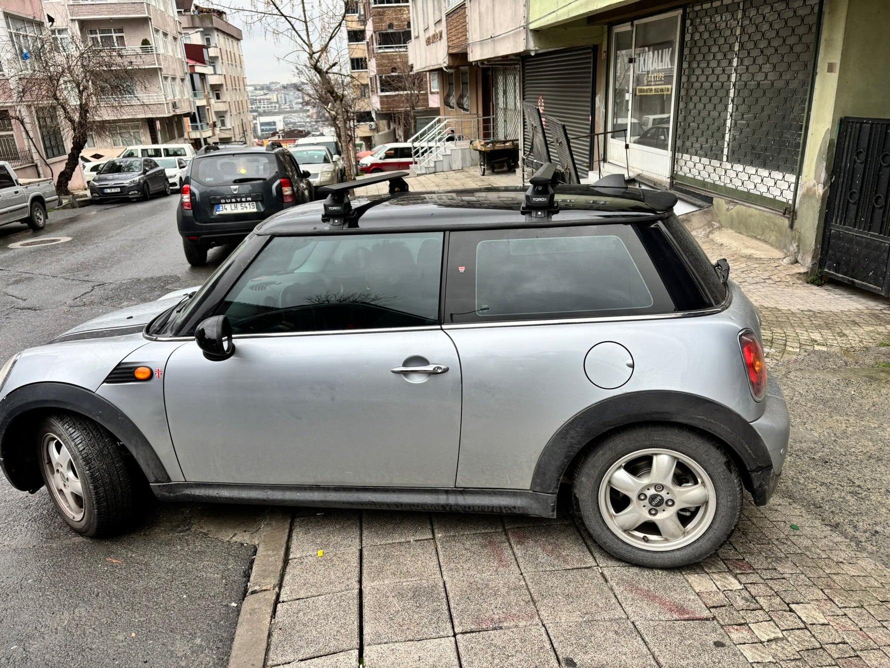 Mini Cooper R56 3dr (2007-2014) Tavan Portbagaj Taşıyıcı Ara Atkısı, Pro 4, Gri