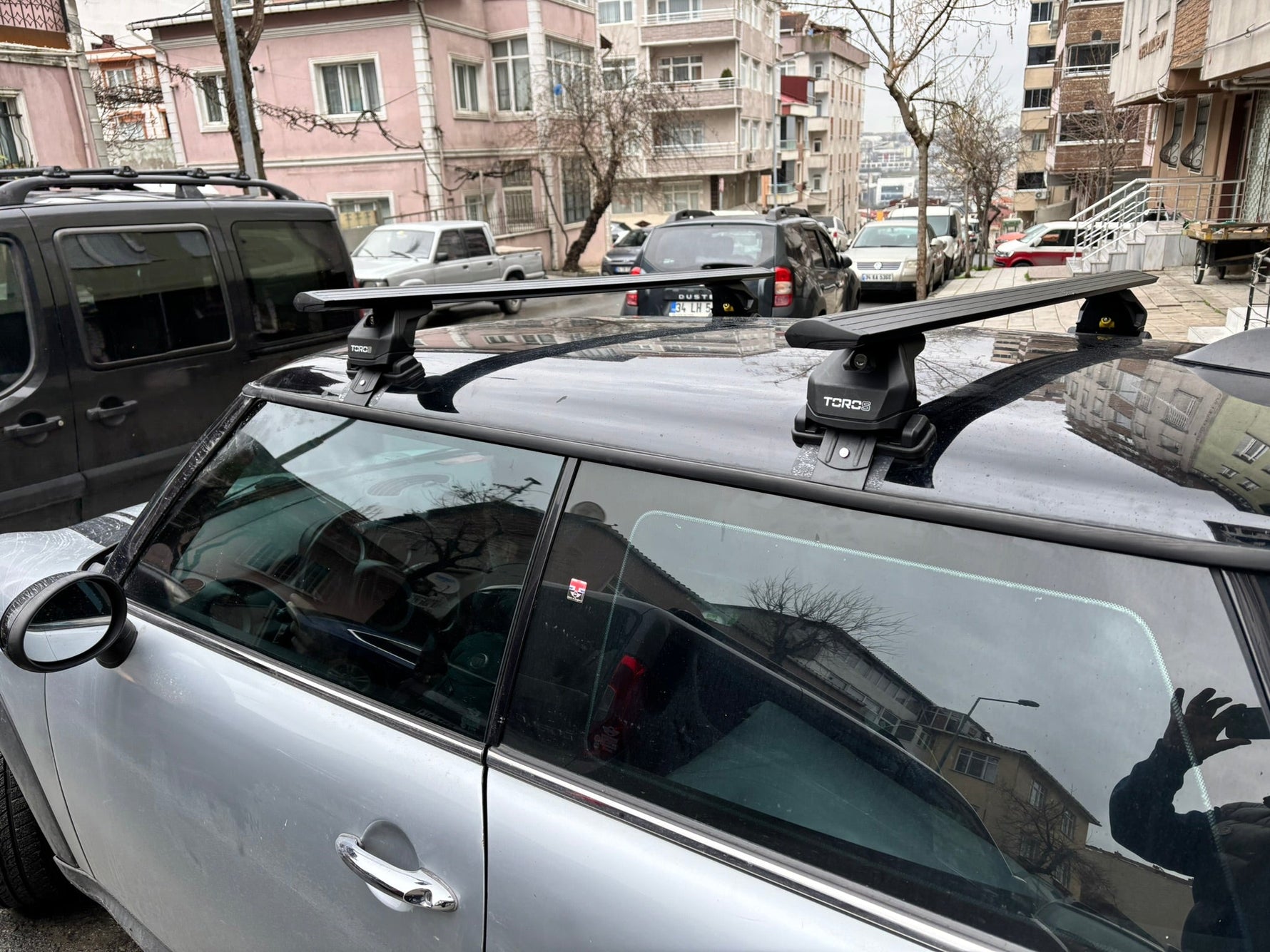 Mini Cooper R56 3dr (2007-2014) Tavan Portbagaj Taşıyıcı Ara Atkısı, Pro 4, Gri
