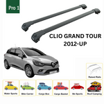 Renault Clio Grand Tour 2012-2019 Oluksuz Üst Tavan Portbagaj Taşıyıcı Ara Atkısı Toros Serisi Pro 4 Siyah