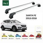 Hyundai Santa Fe (Dm) 2013-2018 Portbagaj Taşıyıcı Ara Atkisi - Ara Çubuk Paw Pro 2 Gri