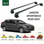 Paw Mitsubishi Lancer Sportback (2010-2017) Ara Atkı Portbagaj Taşıyıcı - Pro 3 Siyah