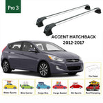 Paw Hyundai Accent Hatchback (RB) 2012-2017 Ara Atkı Portbagaj Taşıyıcı - Pro 3 Gri