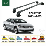 Volkswagen Passat Sedan B7 2011-2015 Oluksuz Üst Tavan Portbagaj Taşıyıcı Ara Atkısı Pro 4 Siyah