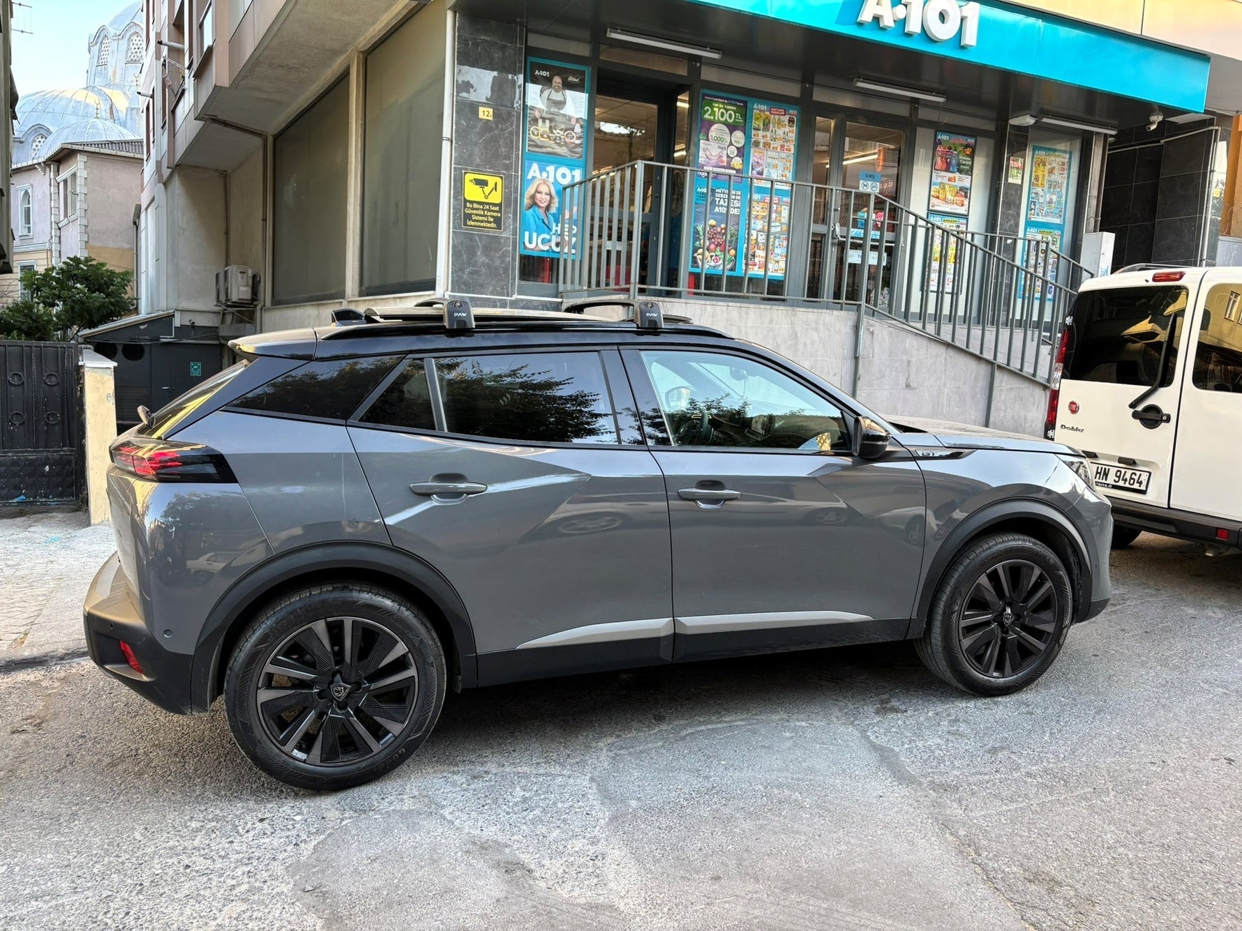 Peugeot 2008 2020-2025 Portbagaj Taşıyıcı Ara Atkisi - Ara Çubuk Paw Pro 2 Gri
