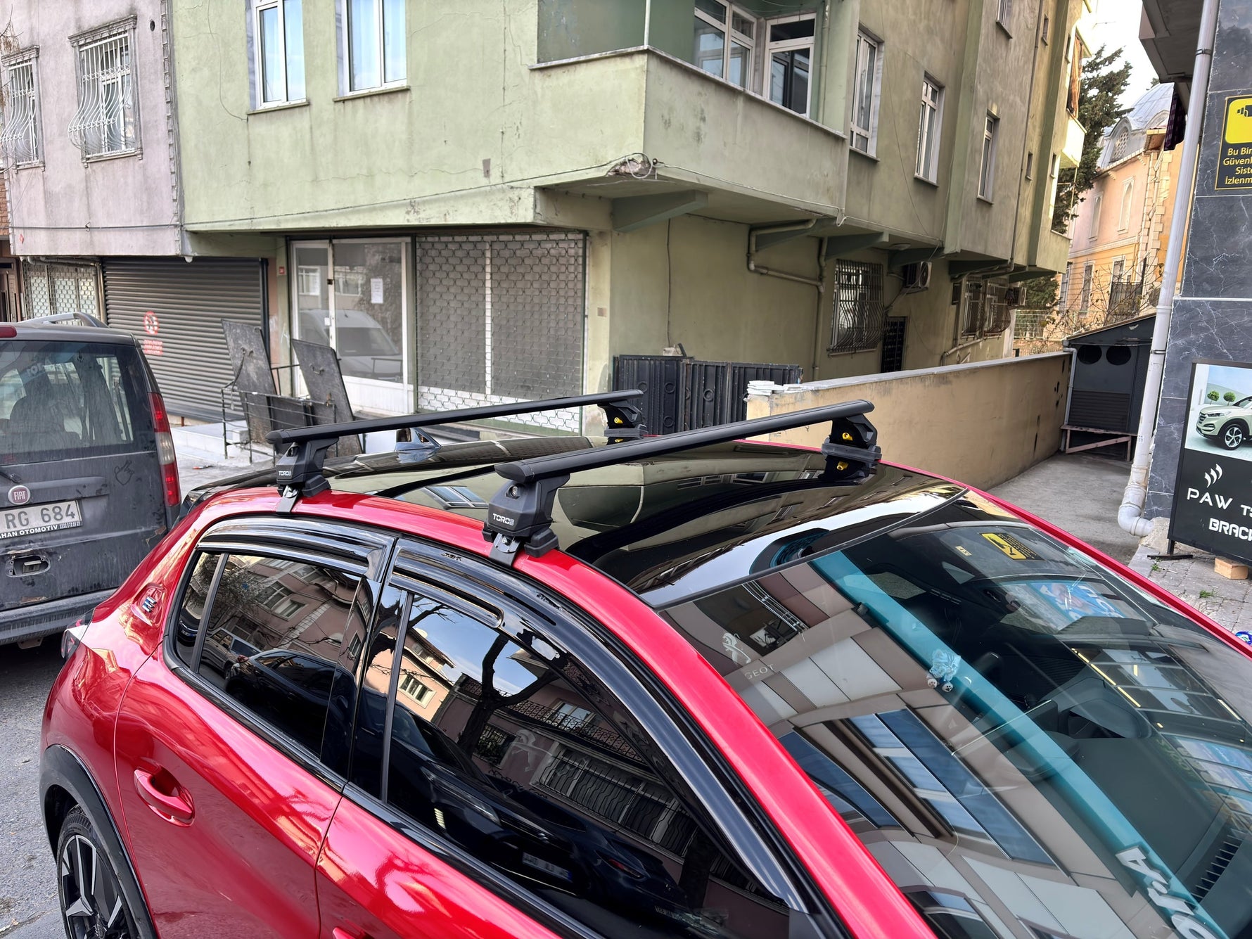 Peugeot 208 (2012-2019) Portbagaj Taşıyıcı Ara Atkısı Toros Pro 4, Gri