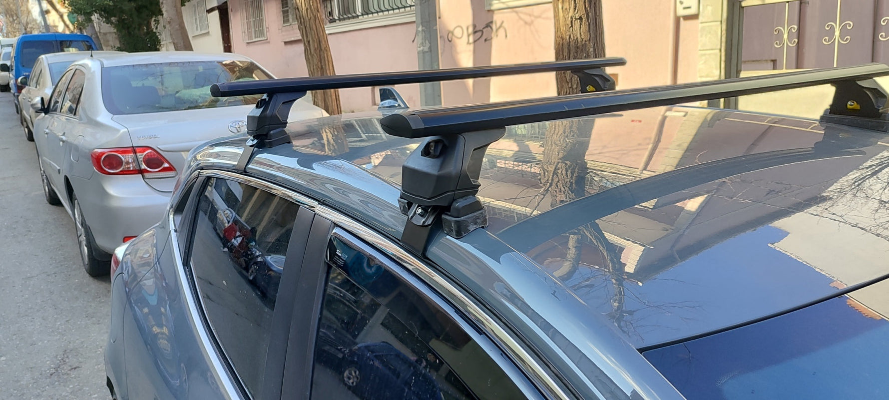 Renault Clio 5 2019-2025 Hatcback Oluksuz Üst Tavan Portbagaj Taşıyıcı Ara Atkısı Toros Serisi Pro 4 Siyah