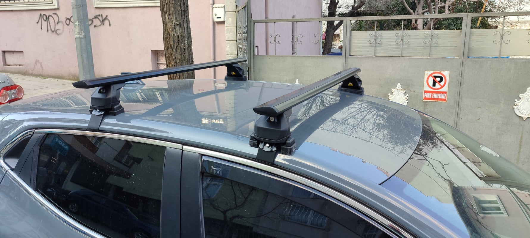 Renault Clio 4 Hatcback Oluksuz Üst Tavan Portbagaj Taşıyıcı Ara Atkısı Toros Serisi Pro 4 Gri