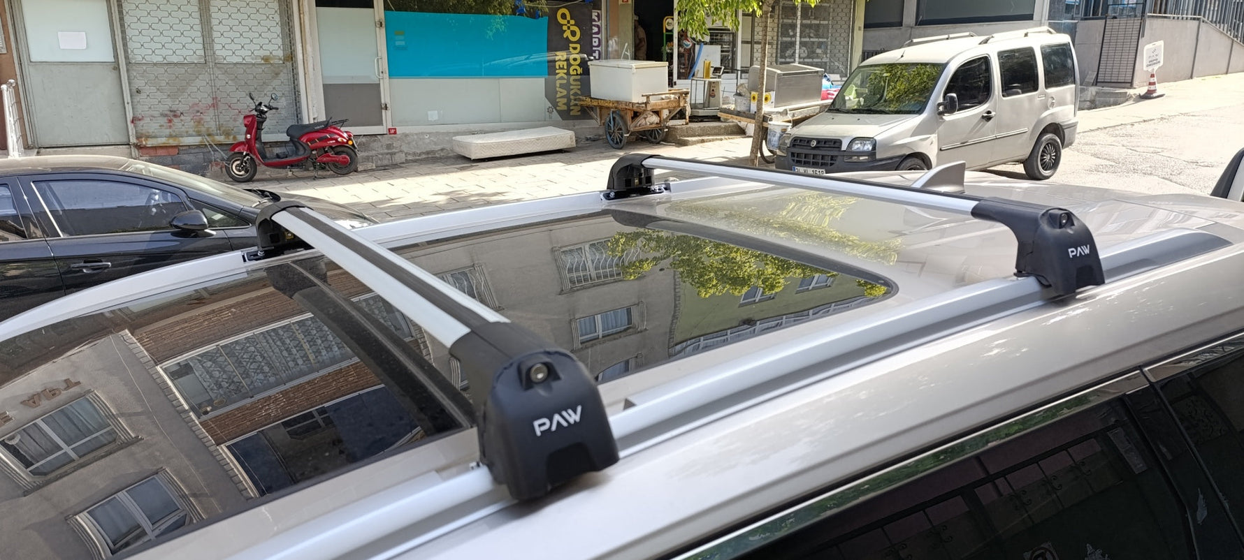 Nissan X-Trail T33 için Portbagaj Taşıyıcı Paw Pro 2 Alüminyum Tavan Bar Gri