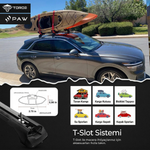Hyundai Kona 2017-2025 Portbagaj Taşıyıcı Ara Atkisi - Ara Çubuk Paw Pro 2 Gri