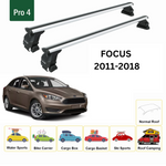 Ford Focus Sedan (C346) 2011-2018 Oluksuz Üst Tavan Portbagaj Taşıyıcı Ara Atkısı Toros Serisi Pro 4 Gri