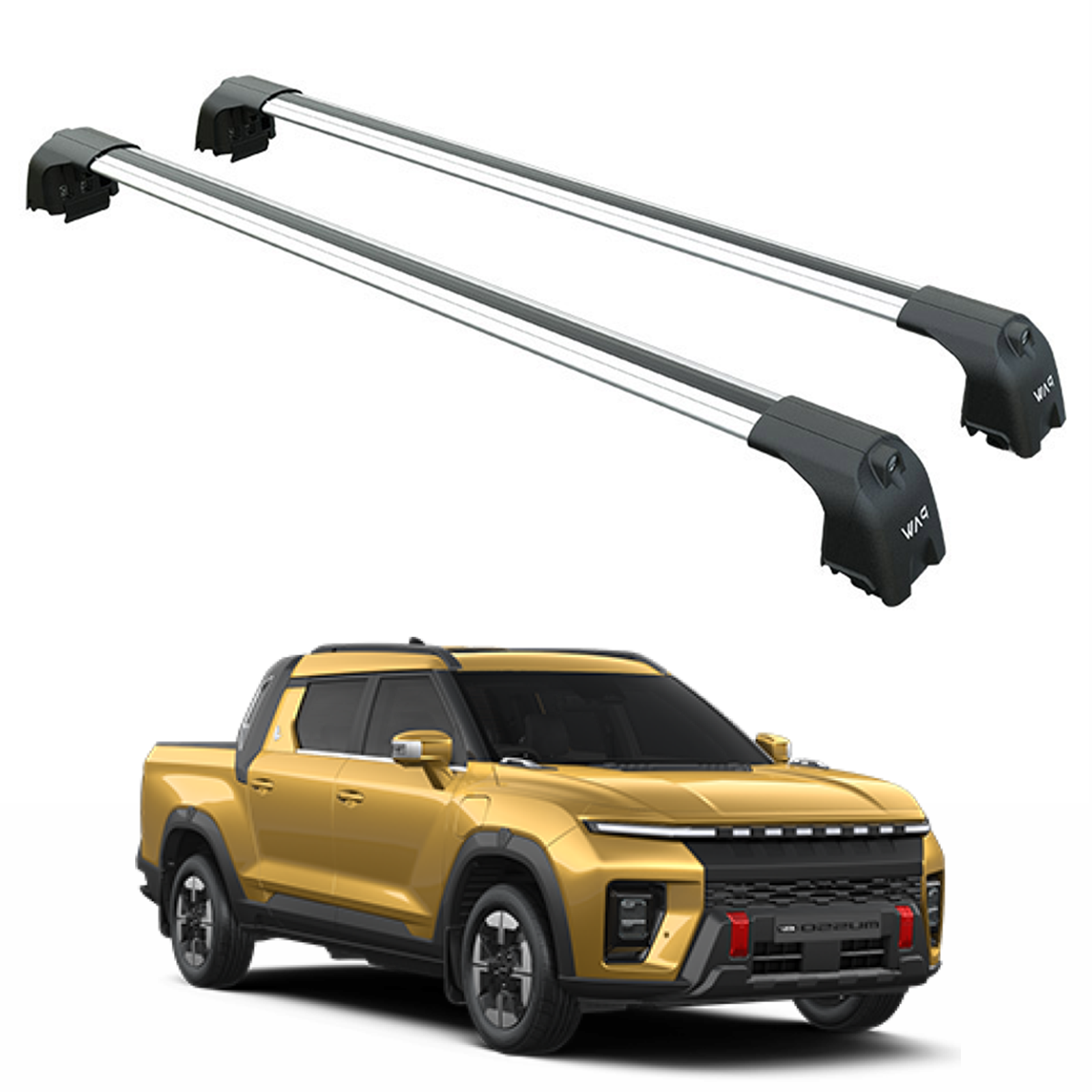 KGM Ssangyong Musso EV Portbagaj Taşıyıcı – Paw Pro 2 Alüminyum Tavan Barı Gri