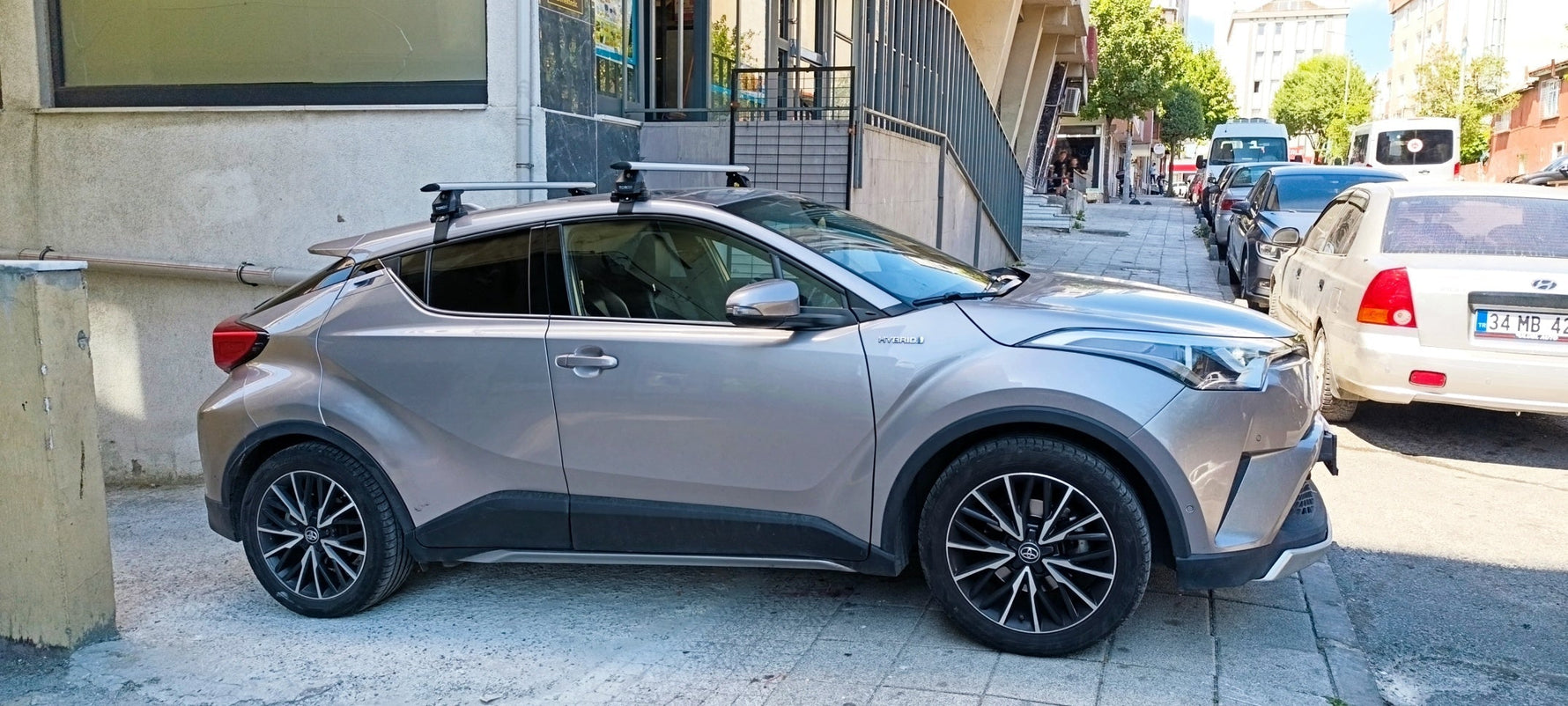 Toyota C-Hr 2019-2023Oluksuz Üst Tavan Portbagaj Taşıyıcı Ara Atkısı Toros Serisi Pro 4 Gri