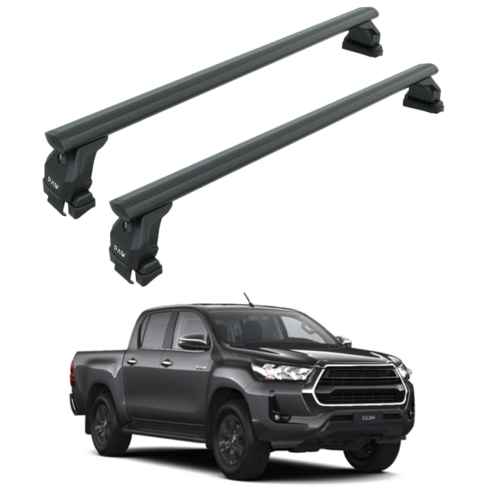 Toyota Hilux Mk9 (2021-2025) Portbagaj Taşıyıcı Ara Atkısı, Toros Serisi Pro 4, Siyah
