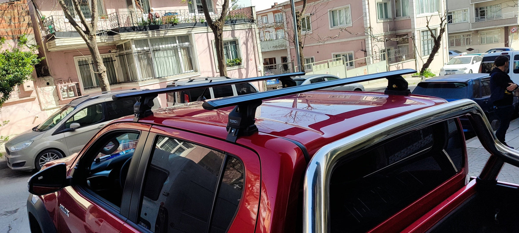 Ford Ranger 2019-2025 Oluksuz Üst Tavan Portbagaj Taşıyıcı Ara Atkısı Toros Serisi Pro 4 Gri