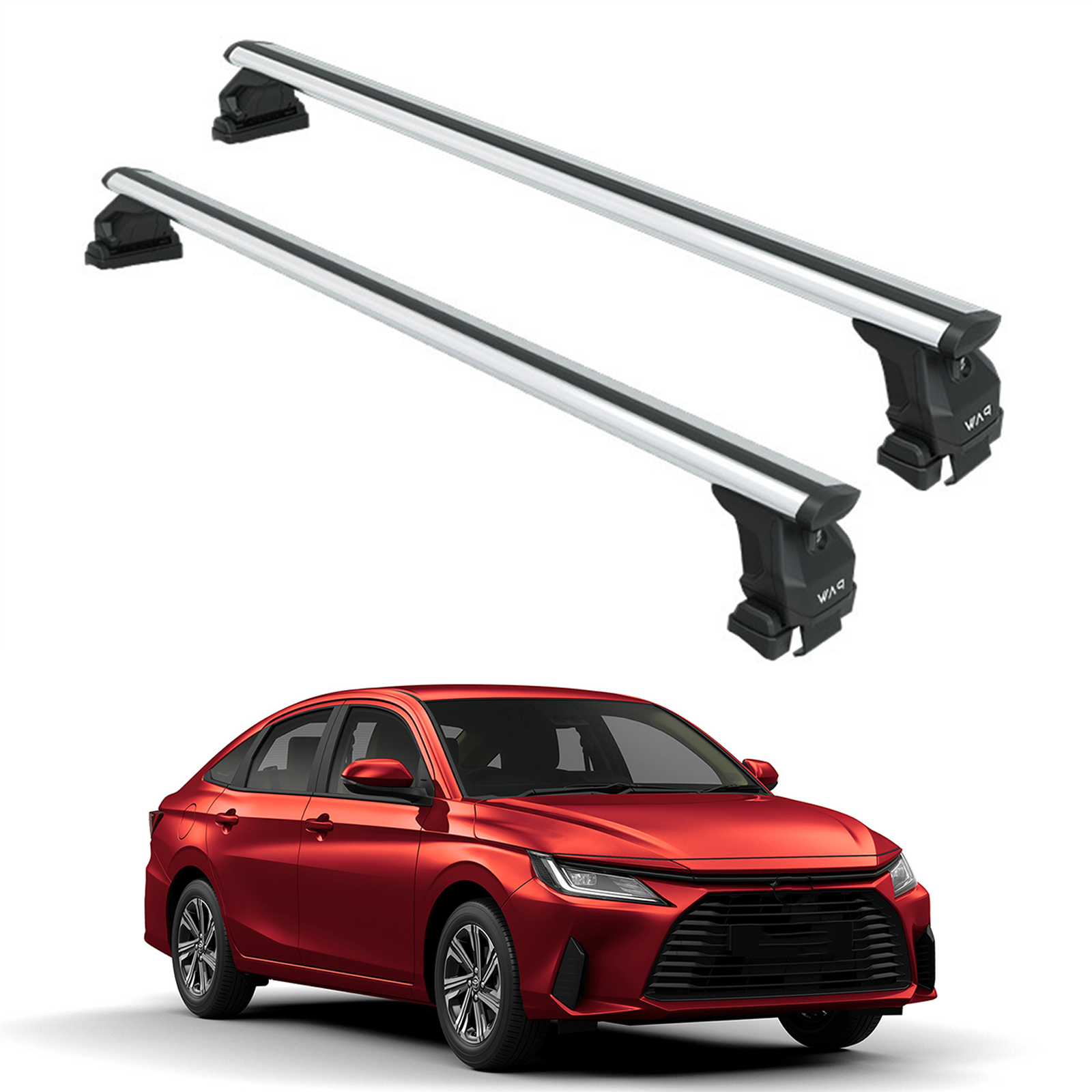 Toyota Yaris Sedan 2020-2025 Oluksuz Üst Tavan Portbagaj Taşıyıcı Ara Atkısı Toros Serisi Pro 4 Gri