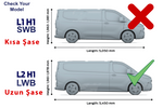Ford Transit Custom L2 Uzun (2023-2026) Alüminyum Tavan Rayları, Plus - Siyah