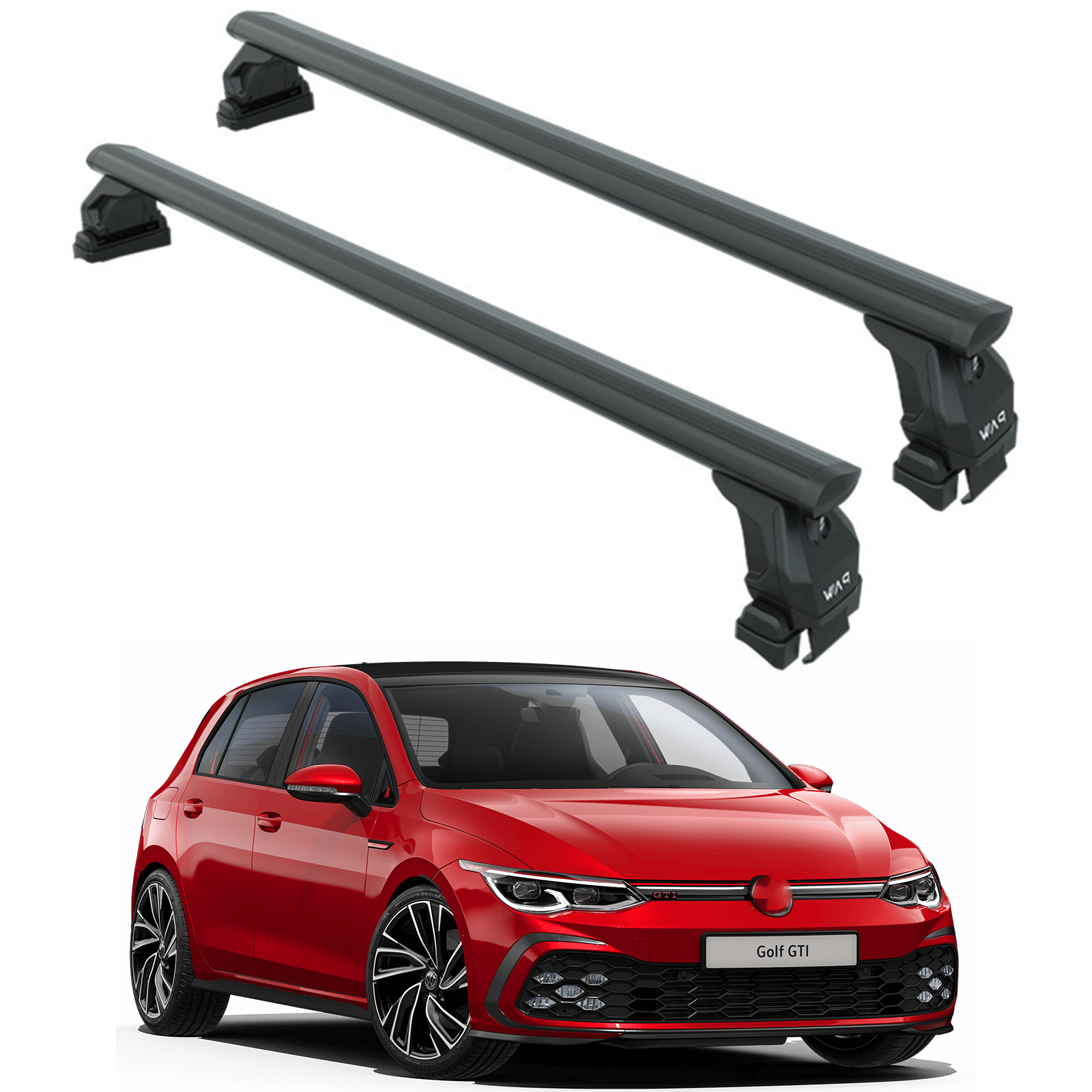 Volkswagen Golf Mk8 2020- Up Oluksuz Üst Tavan Portbagaj Taşıyıcı Ara Atkısı Toros Serisi Pro 4 Siyah